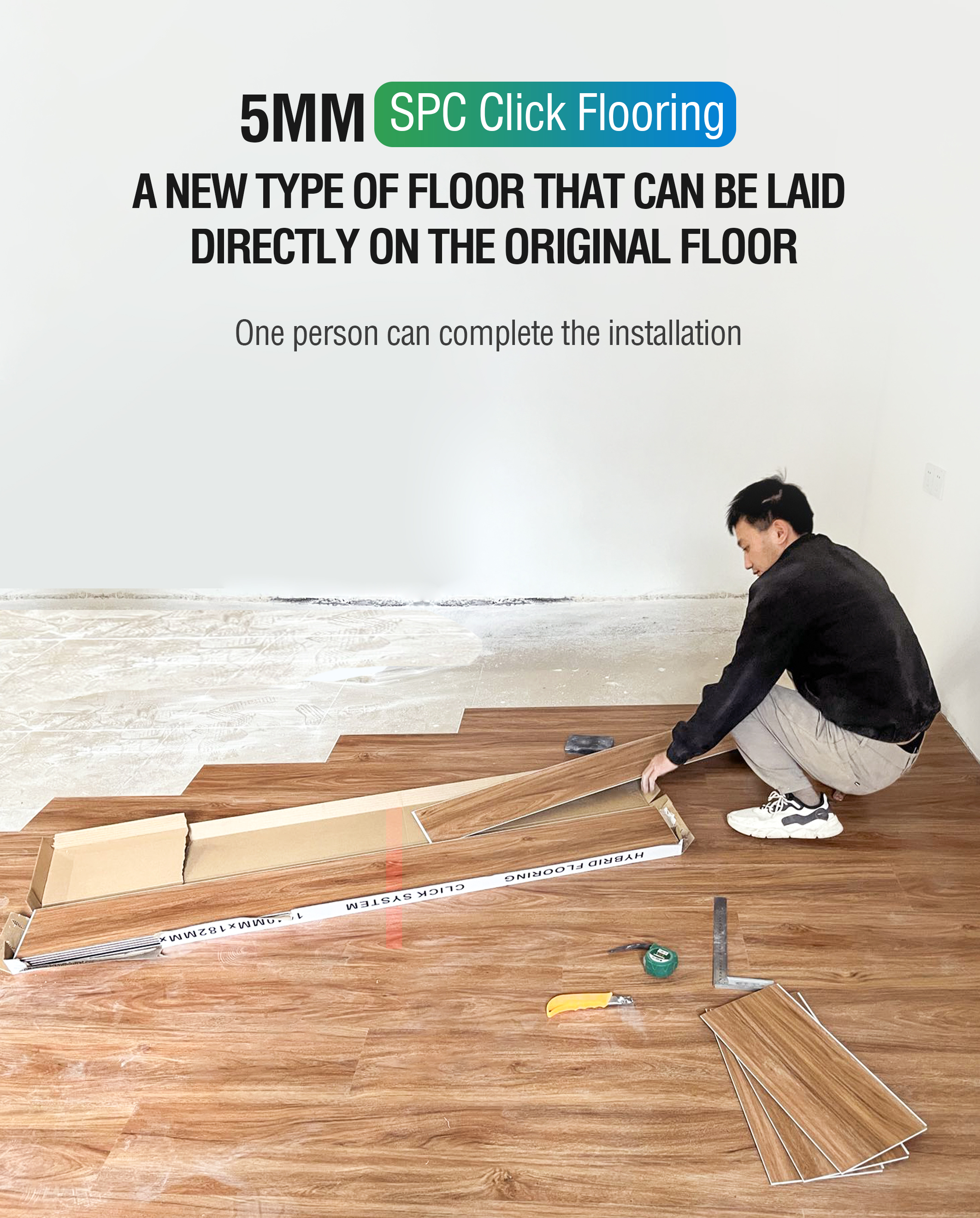 Waterproof Lvt Click Flooring System Zero Formaldehyde - China Lvt Flooring,  Lvt Click Flooring